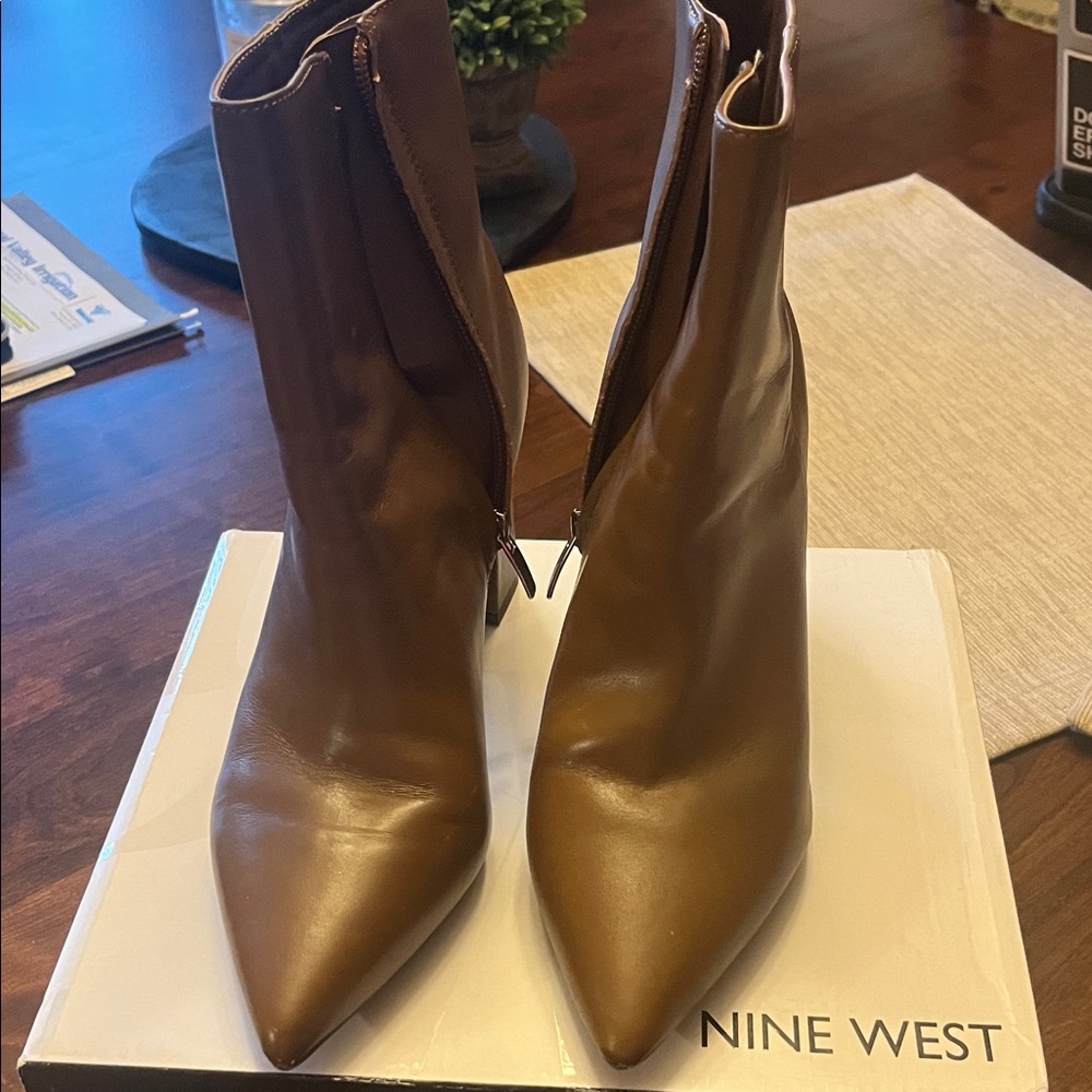 Nine West Tan Heeled Boots